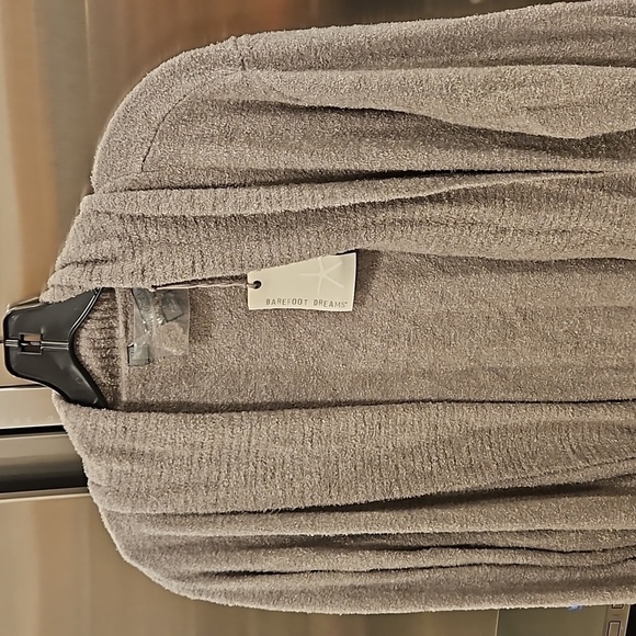 💕BAREFOOT DREAMS💕 CozyChic Lite Circle Cardigan ~ Pewter Gray 2X NWT - Picture 11 of 16